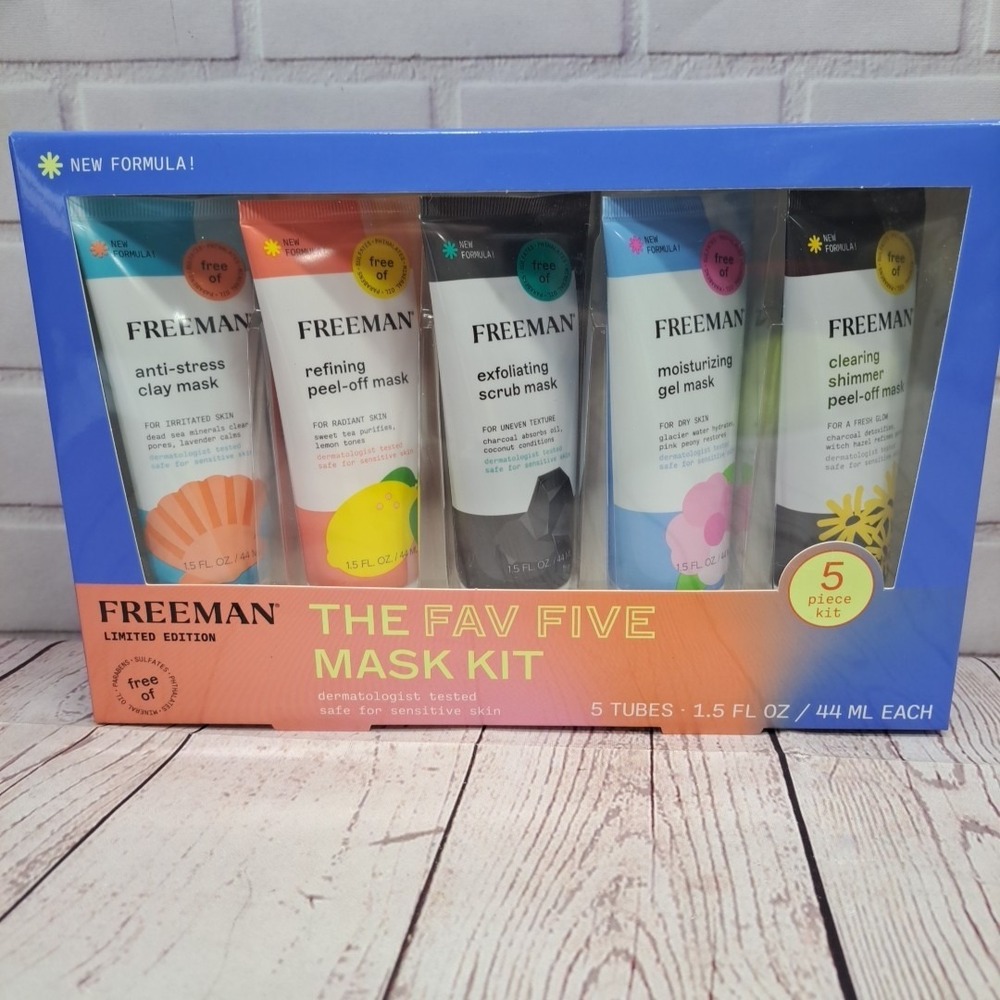 Freeman Limited Edition Mask Kit 5pc, Moisturize Exfoliate Anti-stress Clearing